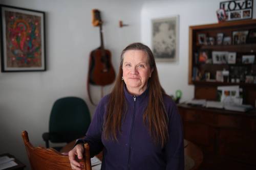 Madelyn Robinson at her home in Brandon on Tuesday. Robinson is the chair of Sustainable Brandon and is putting out a call for new members as they approach their upcoming annual general meeting. (Tim Smith/The Brandon Sun)