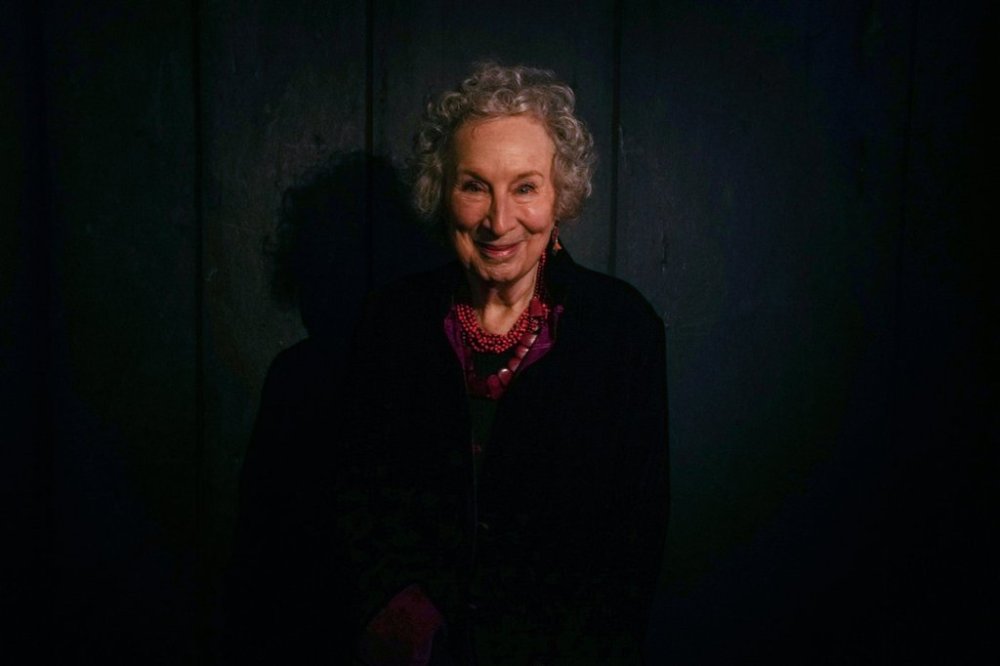 Margaret Atwood pauses for a photo after posing on the red carpet for the Scotiabank Giller Prize in Toronto, Monday, Nov. 13, 2023. THE CANADIAN PRESS/Chris Young