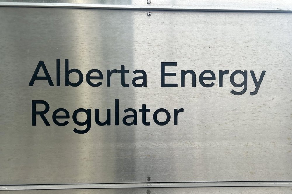 Signage is seen at the offices of the Alberta Energy Regulator (AER) in Calgary on Jan. 14, 2025. THE CANADIAN PRESS/Matthew Scace