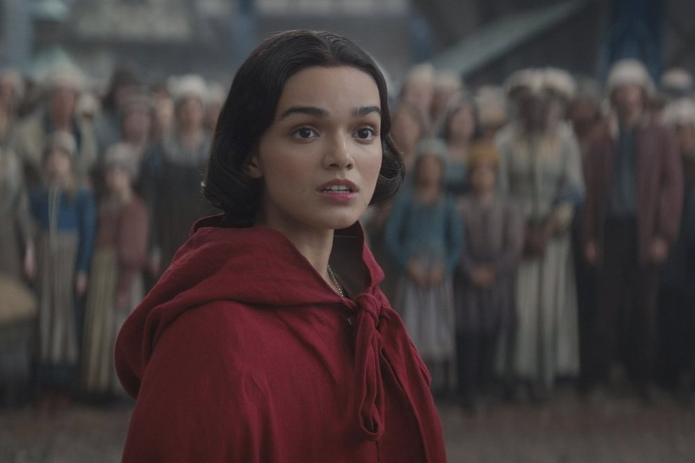 This image released by Disney shows Rachel Zegler in a scene from