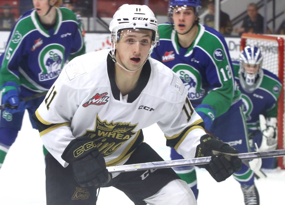 Brandon Wheat Kings forward Rylen Roersma scored a career-high 20 goals in his 19-year-old season. (Perry Bergson/The Brandon Sun)