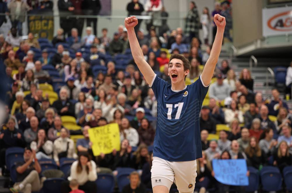 Riley Grusing and the Brandon University men’s volleyball team are two weeks away from hosting a national championship quarterfinal at the Healthy Living Centre. (Tim Smith/The Brandon Sun)