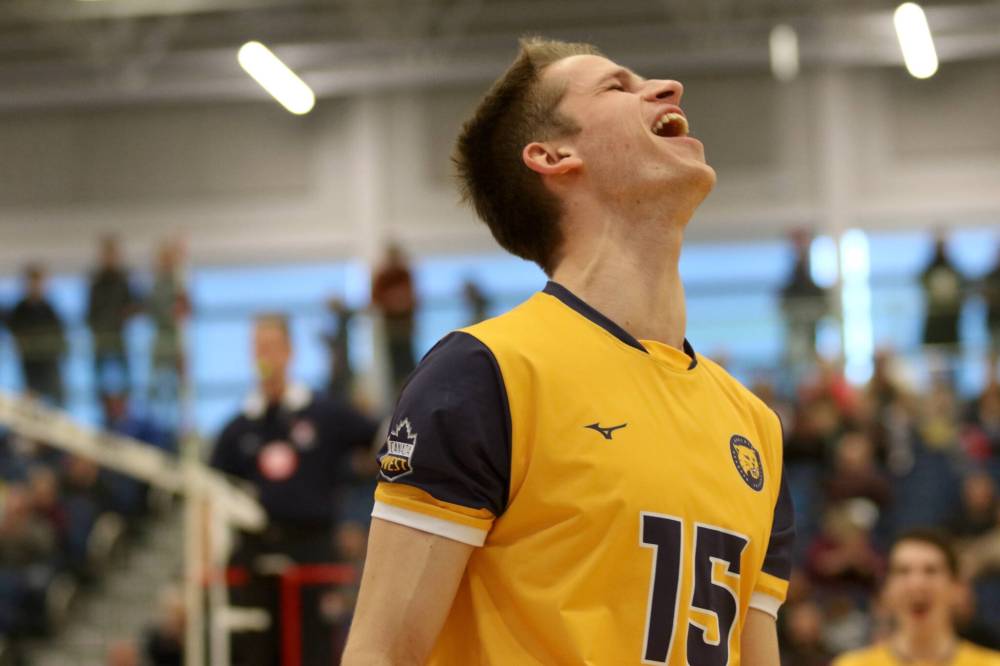 Philipp Lauter was named a second-team Canada West all-star in his final season as a Brandon University Bobcat. Lauter leads the Bobcats into the national men’s volleyball championship starting Friday at the Healthy Living Centre against the top-ranked Winnipeg Wesmen. (Thomas Friesen/The Brandon Sun)