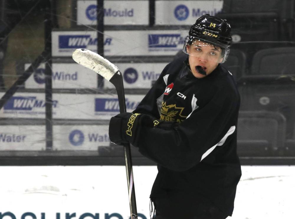 Brandon Wheat Kings defenceman Adam Belusko missed some Western Hockey League action when he had to return home to write four exams. (Perry Bergson/The Brandon Sun)