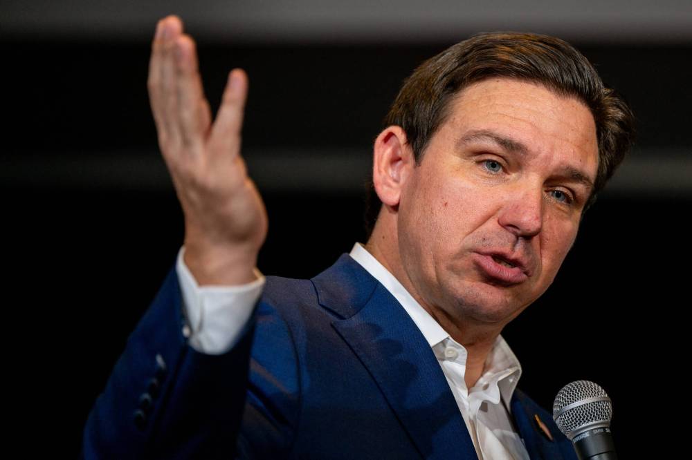 During a speech earlier this month, Florida Gov. Ron DeSantis downplayed what it would mean for Canadians to avoid travel to the state. (File)