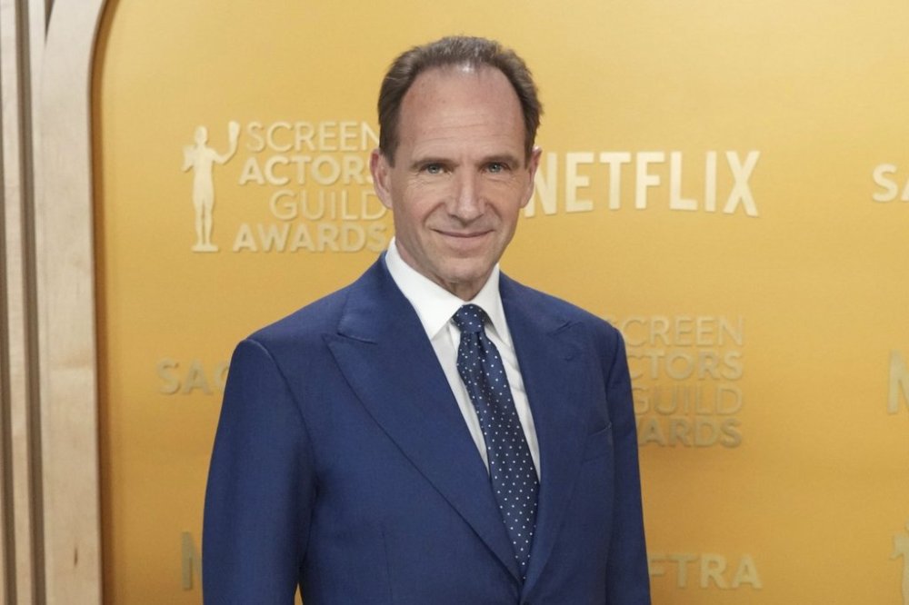 FILE - Ralph Fiennes appears at the 31st annual Screen Actors Guild Awards in Los Angeles on Feb. 23, 2025. (Photo by Jordan Strauss/Invision/AP, File)