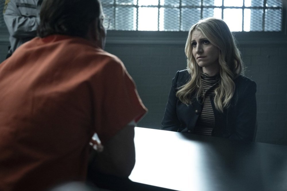 This image released by Paramount+ shows Dennis Quaid, left, and Annaleigh Ashford in a scene from the series