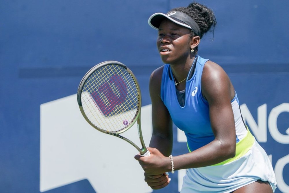 Up-and-comer Victoria Mboko, shown in this handout photo, will make her Billie Jean King Cup debut when Canada meets Romania and Japan in qualifiers on April 11 and 13 in Tokyo. The 18-year-old from Toronto is off to a stellar start this season with a 27-1 record and five tournament wins in singles. THE CANADIAN PRESS/HO-Tennis Canada-Sarah-Jade Champagne
*MANDATORY CREDIT*