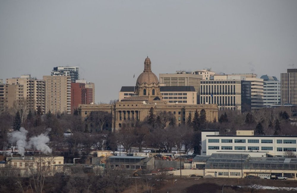 The city of Edmonton skyline is shown on Wednesday, Feb.15, 2023. THE CANADIAN PRESS/Jason Franson