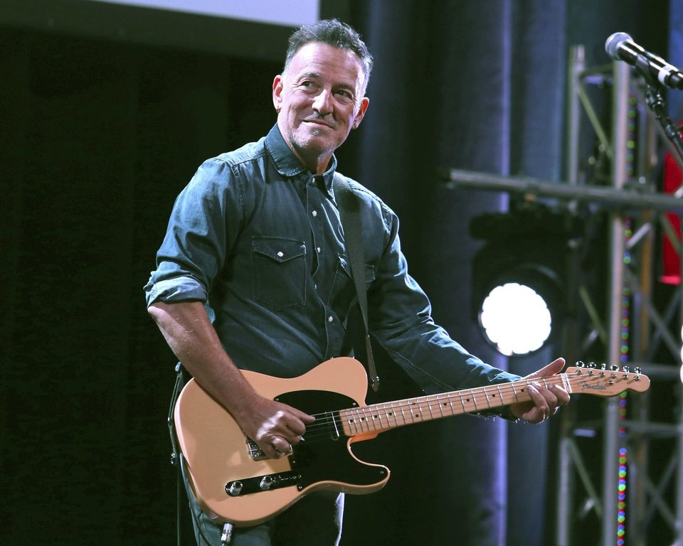 FILE - Bruce Springsteen performs at Stand Up For Heroes in New York on Nov. 1, 2016. (Photo by Greg Allen/Invision/AP, File)