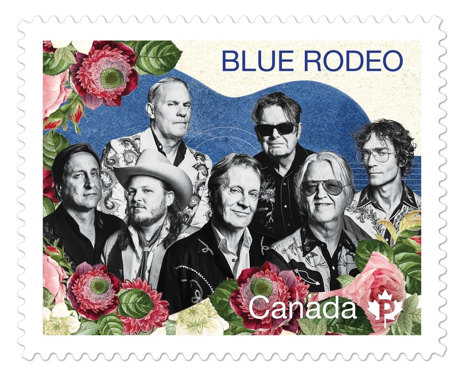 Canadian band Blue Rodeo are shown in an undated handout image example of the new stamp from Canada Post which honours their contribution to Canadian music history. THE CANADIAN PRESS/HO-Canada Post, *MANDATORY CREDIT*