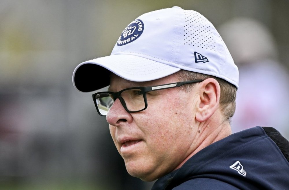 Montreal Alouettes general manager Danny Maciocia, photographed during training camp on Sunday, May 12, 2024, in St-Jérôme, Que. THE CANADIAN PRESS/Graham Hughes