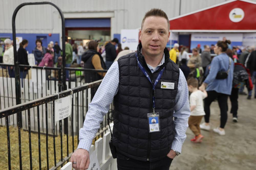 Provincial Exhibition president Clint Swain at the Royal Manitoba Winter Fair on Friday. (Abiola Odutola/The Brandon Sun)