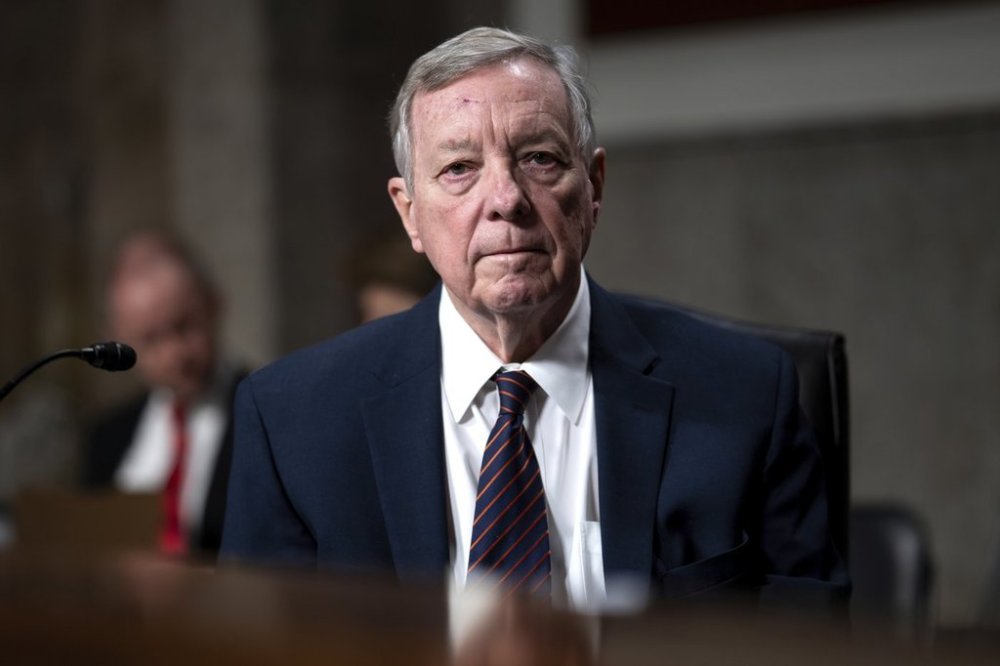 FILE - Senate Judiciary Committee Chairman Dick Durbin, D-Ill., is seen at the Capitol in Washington, Thursday, Nov. 14, 2024. (AP Photo/J. Scott Applewhite, File)