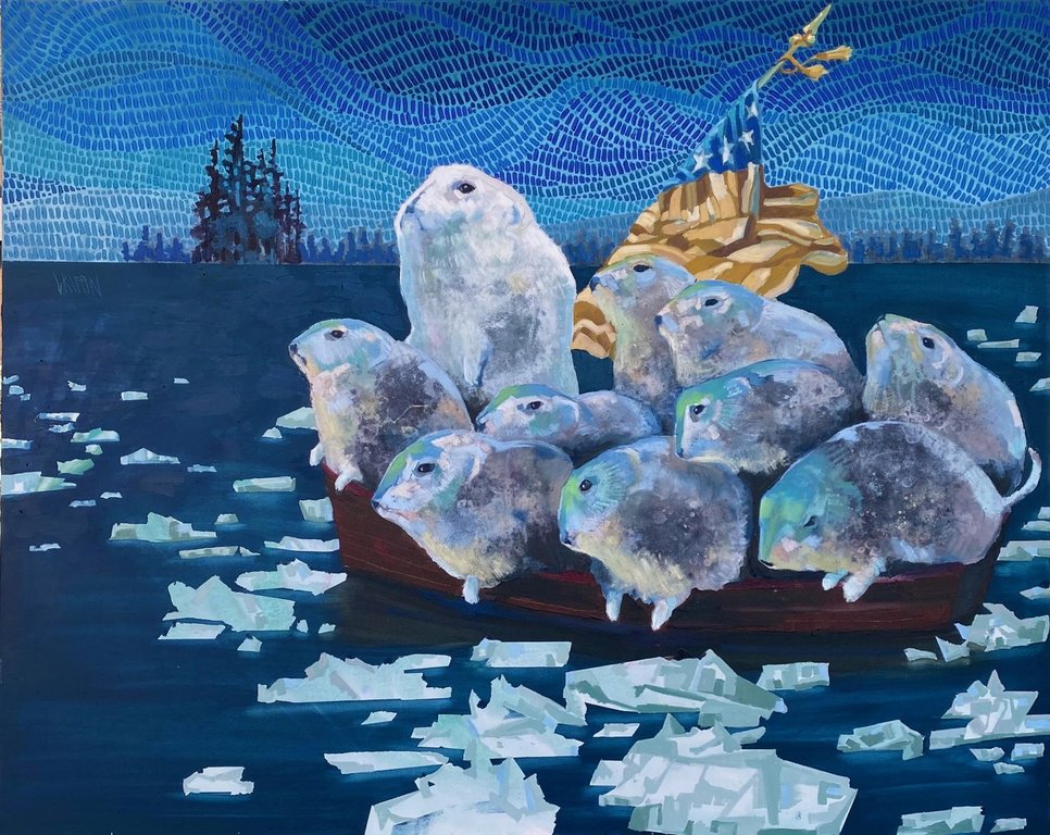 A photo of a painting called
