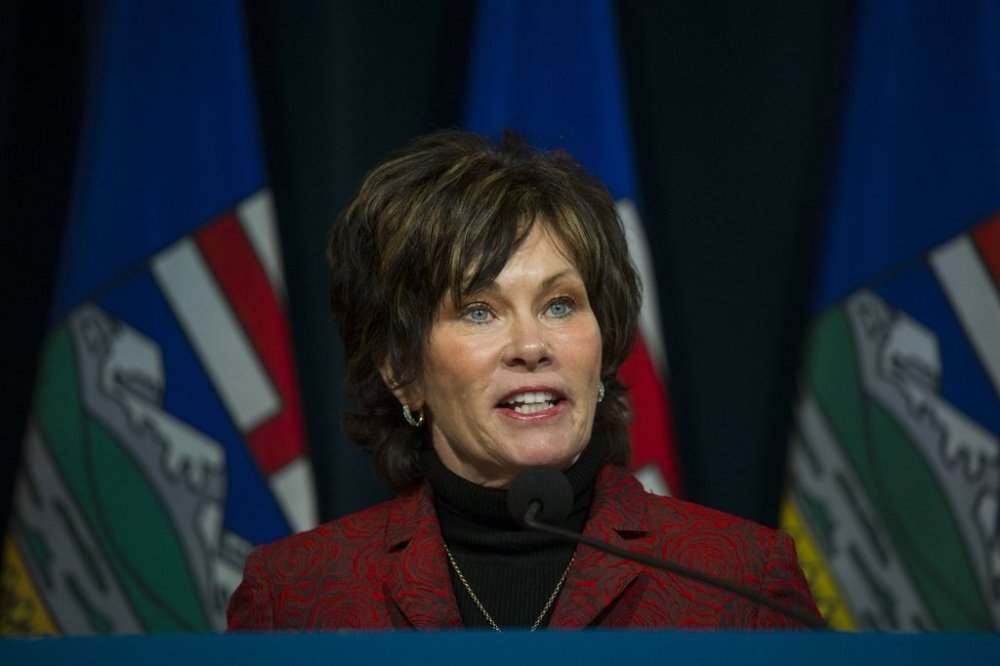 Alberta's former minister of energy, Sonya Savage, announces expanding coal mining restrictions on the Eastern Slopes of Alberta in Calgary on Friday, March 4, 2022. THE CANADIAN PRESS/Todd Korol