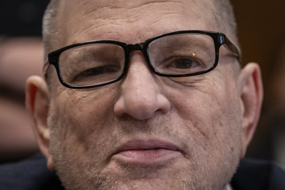Harvey Weinstein appears in state court in Manhattan as jury selection continues in his retrial on Wednesday, April 16, 2025 in New York. (Adam Gray/Pool Photo via AP)