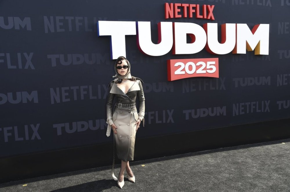 Jenna Ortega arrives at Netflix TUDUM 2025: The Live Event on Saturday, May 31, 2025, at Kia Forum in Inglewood, Calif. (Photo by Richard Shotwell/Invision/AP)