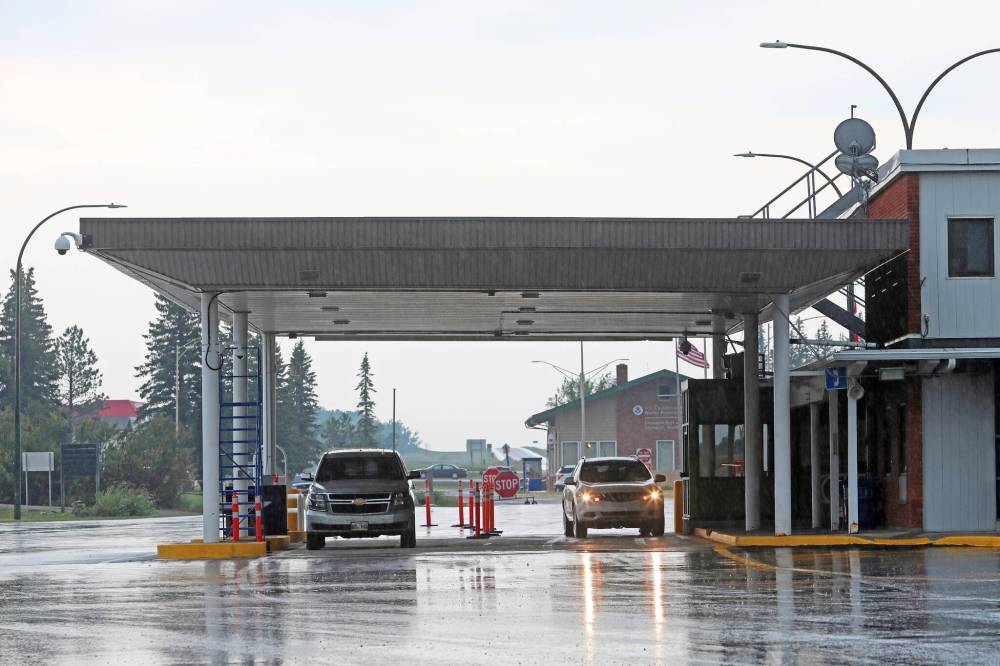 A vehicle waits at the Canada Border Services Agency crossing south of Boissevain. Lori Wilkinson writes that while some media predicted a sharp increase in Americans looking to relocate to Canada in the wake of Donald Trump being elected U.S. president in 2016, “the pending American mass exit didn’t materialize.” (File)