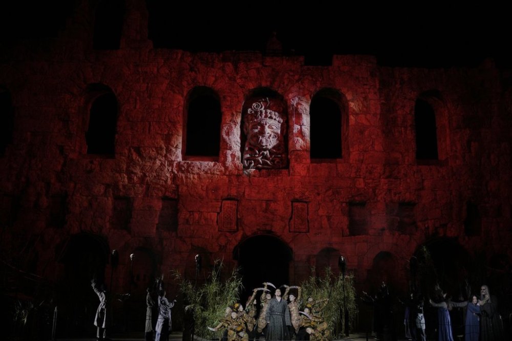 Performers take part in Giacomo Puccini's