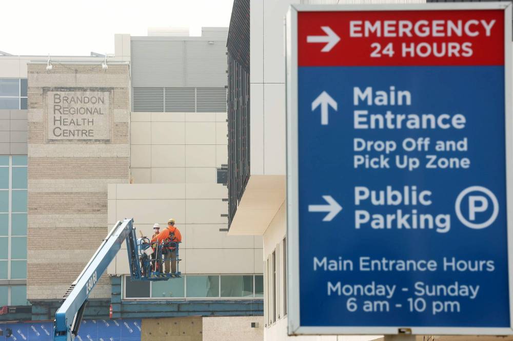 Expansion construction continues at the Brandon Regional Health Centre on Tuesday afternoon. (Tim Smith/The Brandon Sun)