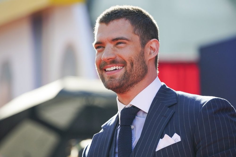 David Corenswet arrives at the premiere of