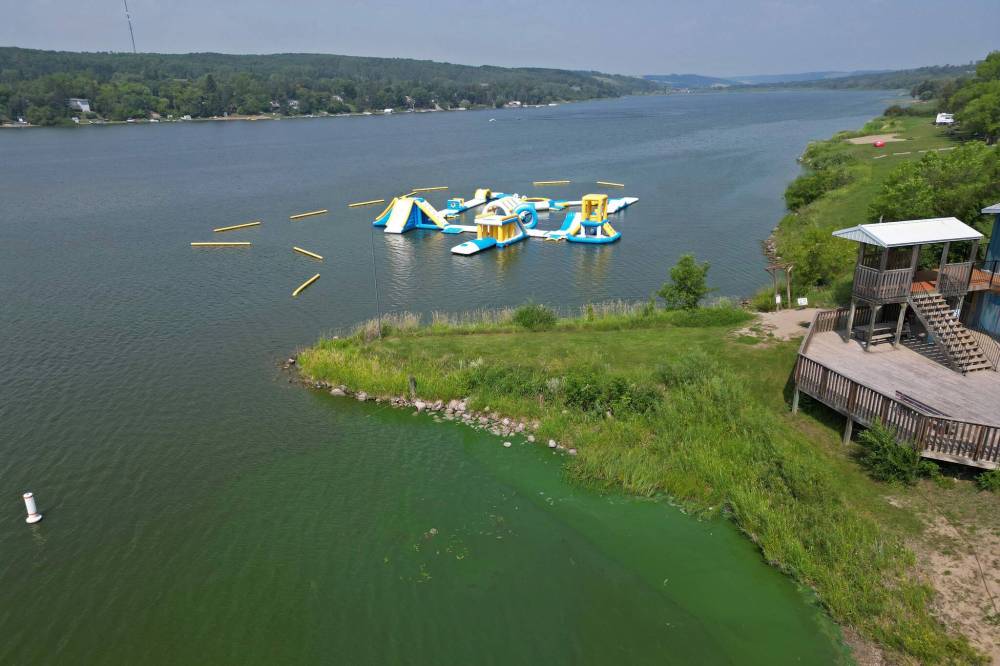 The presence of algae in Minnedosa Lake caused the temporary closure of Splish Splash Water Park. The Friends of Lake Minnedosa group is looking at ways to keep the lake in good shape for locals and tourists to enjoy. (Tim Smith/The Brandon Sun)