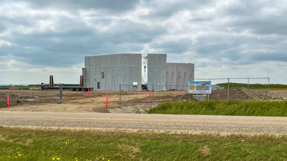 AgWest Ltd. has broken ground on a new facility in Russell and Brandon is to receive an identical building. (Supplied)
