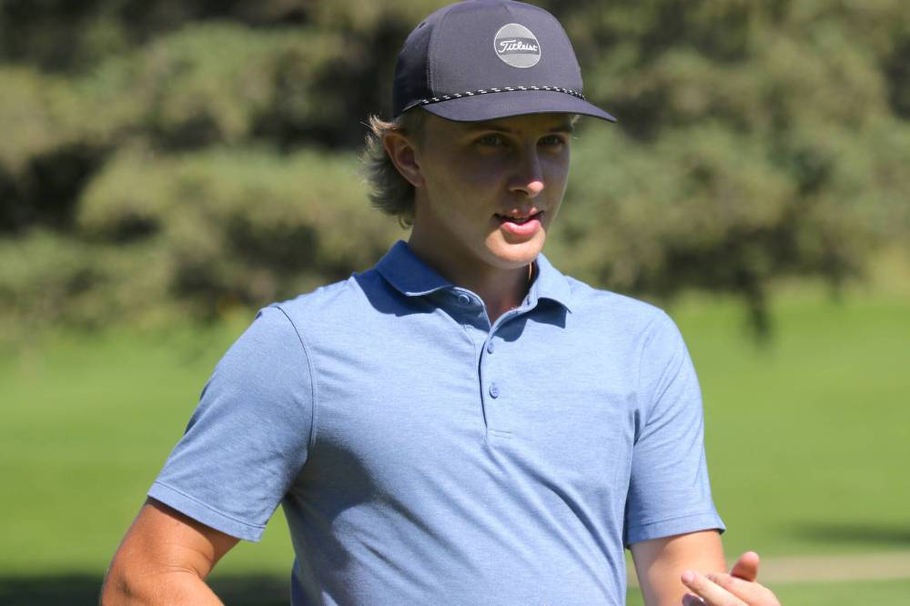 Last year's Tamarack junior champion Grady Chuback beat Greg Misener 4 and 3 in the men's quarterfinals on Thursday. (Thomas Friesen/The Brandon Sun)