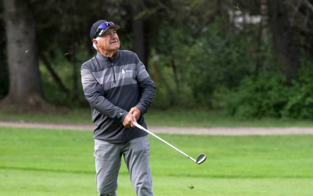 Keith Fawcett is back in the masters men's final with a 3-and-2 win over Darren Graves. (Thomas Friesen/The Brandon Sun)