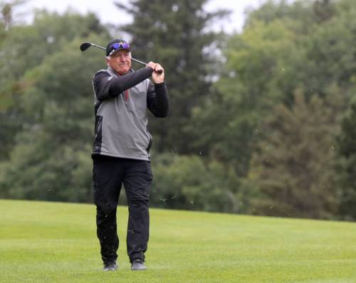Keith Fawcett, 75, won the Tamarack golf tournament masters men’s title on Saturday. (Thomas Friesen/The Brandon Sun)