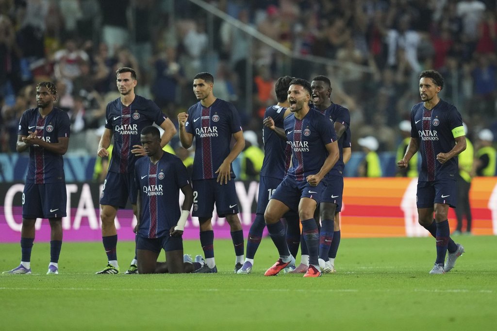 PSG beats Tottenham in penalty shootout to win UEFA Super Cup