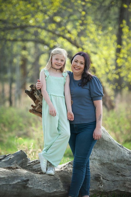 Skyelar Schmidt and her mother Kira Schulz, right, are shown in this handout photo taken in Airdrie, Alta. THE CANADIAN PRESS/Handout - Jana Miko (Mandatory Credit)