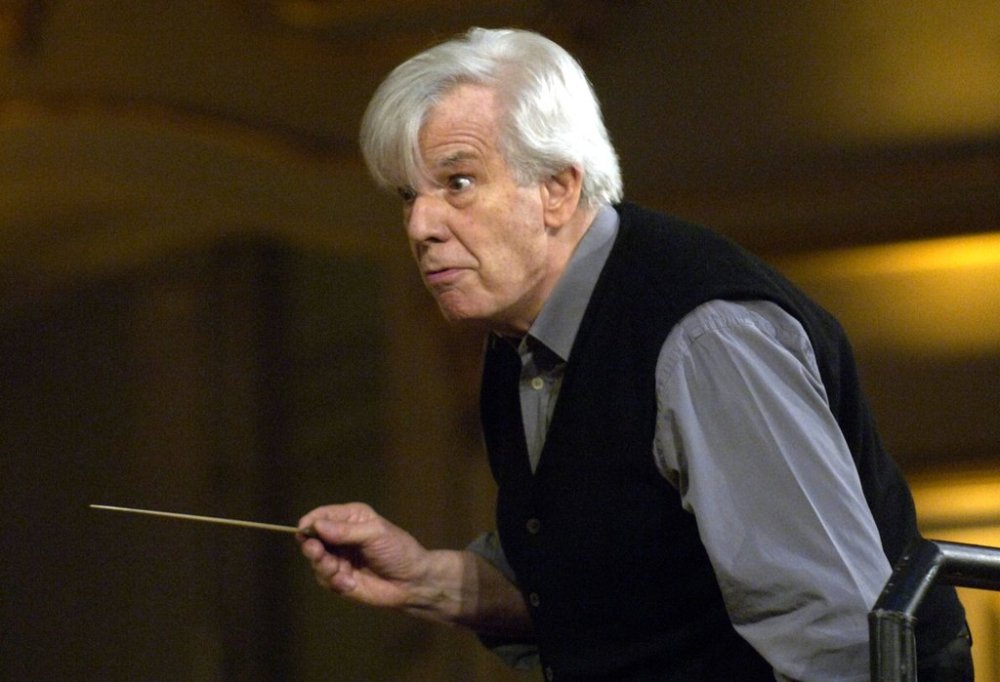 FILE - The NDR Symphony Orchestra will be conducted by Christoph von Dohnanyi at the ceremony to mark the 50th anniversary of Norddeutscher Rundfunk (NDR) in the Laeiszhalle, in Hamburg, Germany, Jan. 11, 2006. (Patrick Lux/dpa via AP, File)