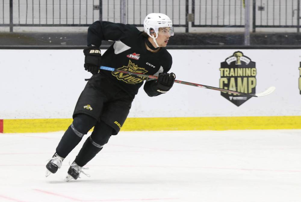 Max Lavoie was named to the Manitoba Junior Hockey League's all-rookie team last season when he skated for the Winkler Flyers. (Perry Bergson/The Brandon Sun)
Sept. 6, 2025