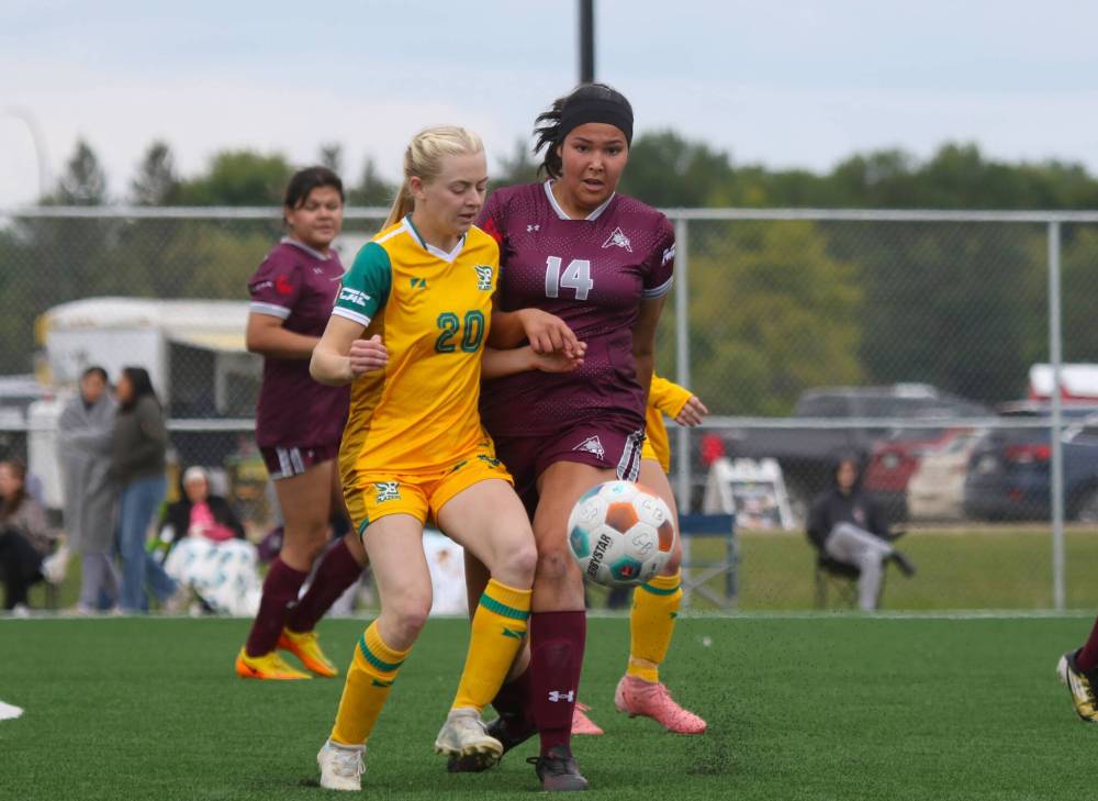 Rumor Nasecapow (14) caught the attention of Cougars women's soccer coach Manuel Luben after guiding her Oscar Lathlin Wolverines to high school provincials last year as the Zone 11 champions. (Thomas Friesen/The Brandon Sun)
