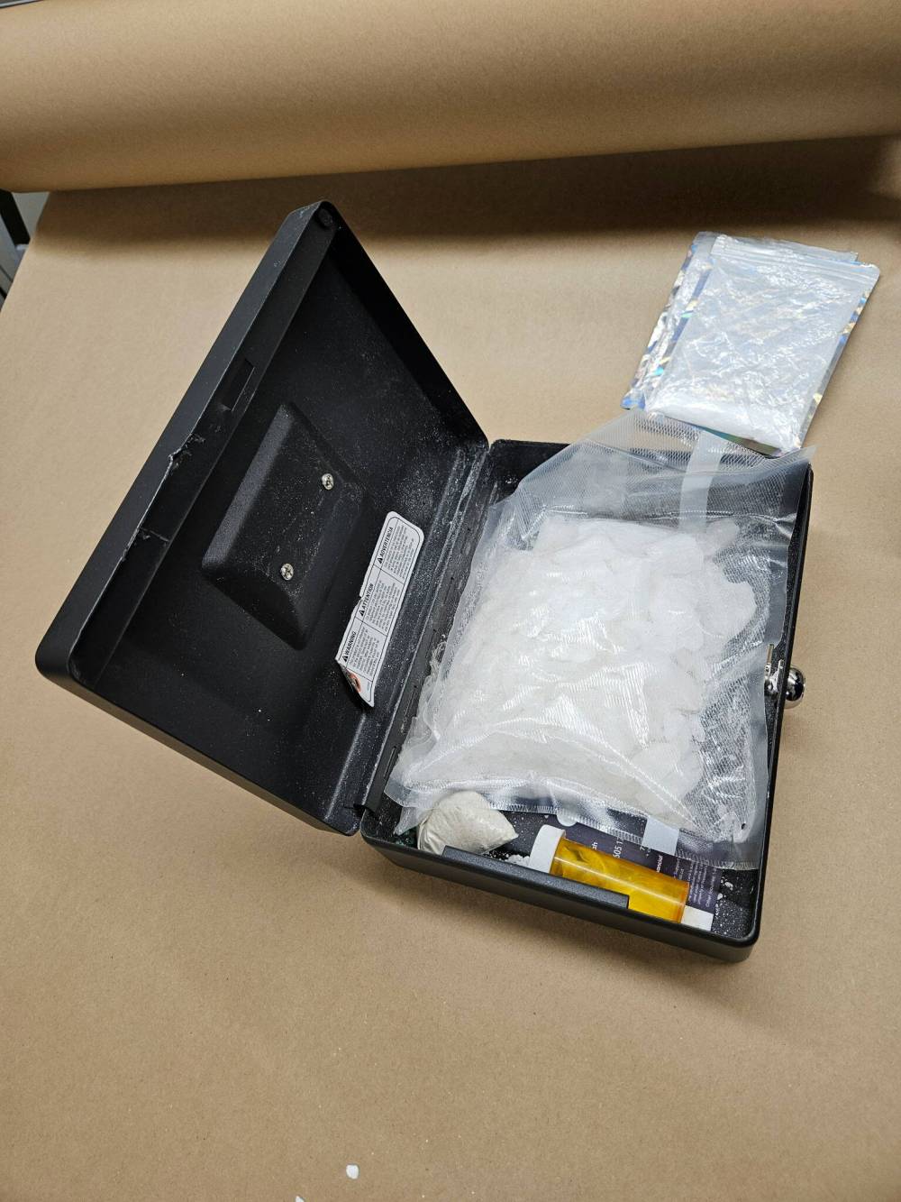Methamphetamine and other illicit drugs seized during a traffic stop in Swan River.(Supplied)