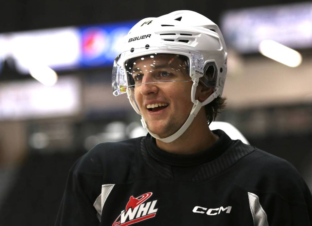 The Brandon Wheat Kings brought in overage veteran Grayson Burzynski to anchor their defensive corps after the loss of Luke Shipley and Quinn Mantei. (Perry Bergson/The Brandon Sun) Sept. 16, 2025