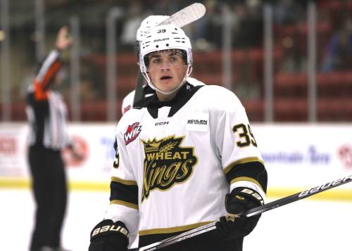 Dauphin’s Easton Odut is excited to get started tonight after missing much of his rookie Western Hockey League season with the Brandon Wheat Kings with an injury. (Perry Bergson/The Brandon Sun)