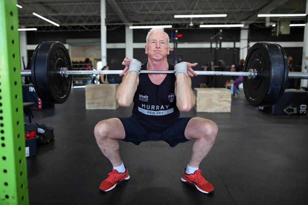 Doug Murray trains at Rocked Community Fitness in Brandon on Tuesday. Murray placed fourth in the world in his age group at the 2025 Age-Group CrossFit Games in Columbus, Ohio, last month. (Tim Smith/The Brandon Sun)