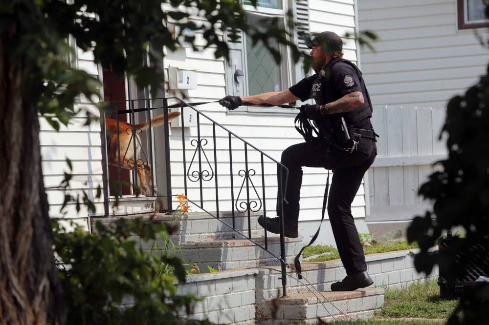 Cst. Adam Philpott and K9 Zeus were deployed to track a suspect from Victoria Avenue last year after a woman was stabbed in the head. (Connor McDowell/Brandon Sun)
