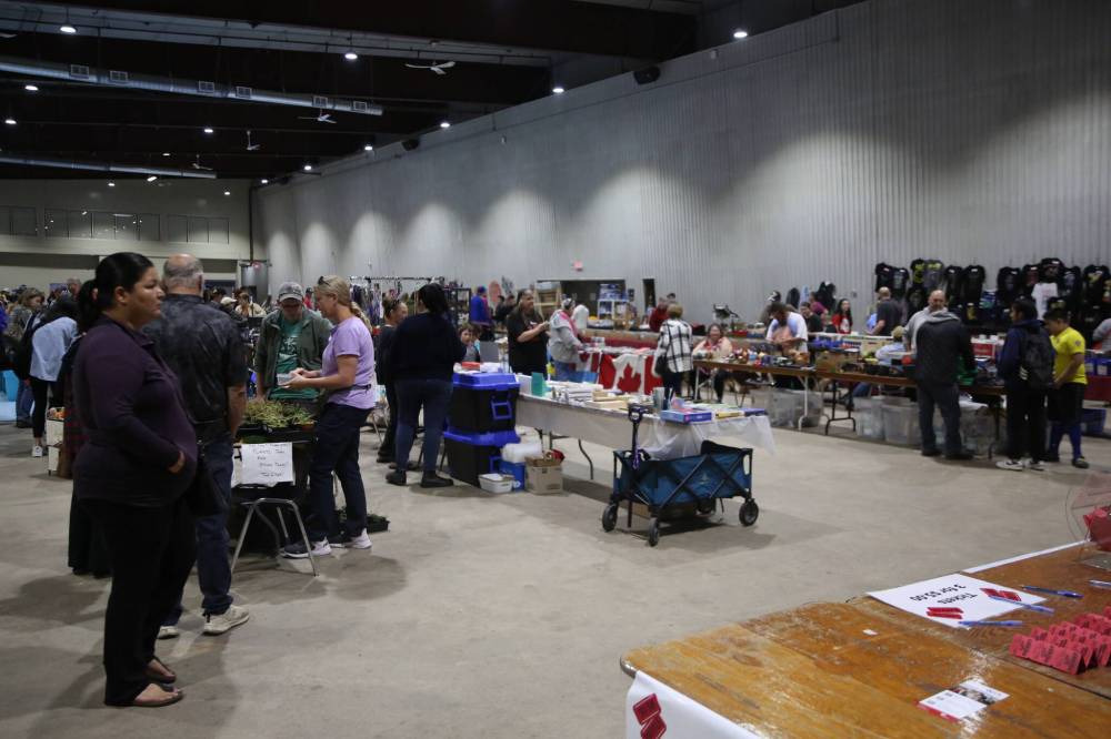 United Way Brandon & District’s largest indoor garage sale returned this weekend, bringing together more than 140 vendors and thousands of shoppers in support of local community programs. (Abiola Odutola/The Brandon Sun)
