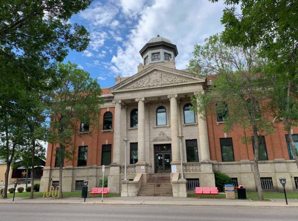 The Brandon courthouse, as shown from Princess Avenue. Lawyer Chris Gamby questions the reasoning behind the rush to bail reform. (File)