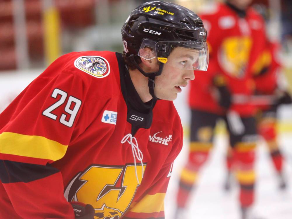 Max Collyer enters his second year in the Manitoba Junior Hockey League with the Waywayseecappo Wolverines after being traded from the 2025 Turnbull Cup champions, the Northern Manitoba Blizzard in the off-season. (Massimo De Luca-Taronno/The Brandon Sun)