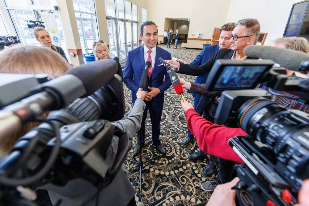Premier Wab Kinew said Thursday his government will introduce legislation to lock up people who are high on methamphetamine longer than the current legal limit of 24 hours. (Mike Deal/Winnipeg Free Press)
