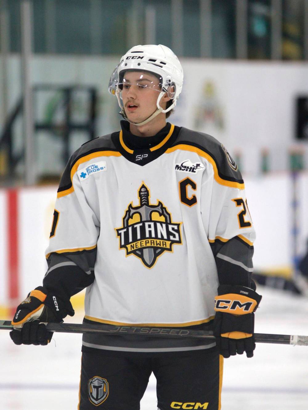 Titans captain Cooper Kasprick during MJHL action against the Dauphin Kings at the Yellowhead Community Recreation Centre on Friday. (Massimo De Luca-Taronno/The Brandon Sun)