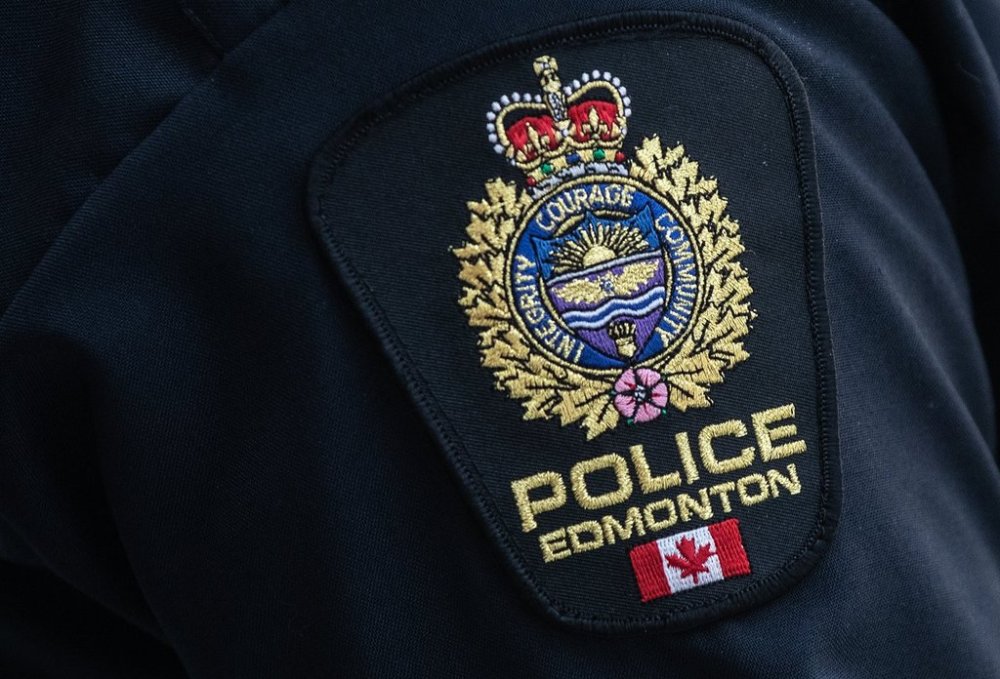 Edmonton Police badge seen in Edmonton, Friday, Sept. 19, 2025. THE CANADIAN PRESS/Jason Franson