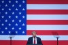 U.S. President Donald Trump speaks to a gathering of top U.S. military commanders at Marine Corps Base Quantico on Tuesday, Sept. 30, 2025, in Quantico, Va. (AP Photo/Evan Vucci)
