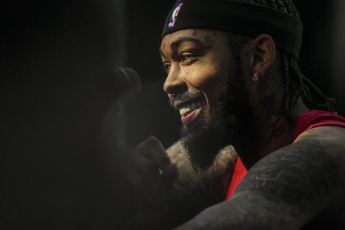 Brandon Ingram speaks at the Toronto Raptors media day in Toronto on Monday, September 29, 2025. THE CANADIAN PRESS/Chris Young