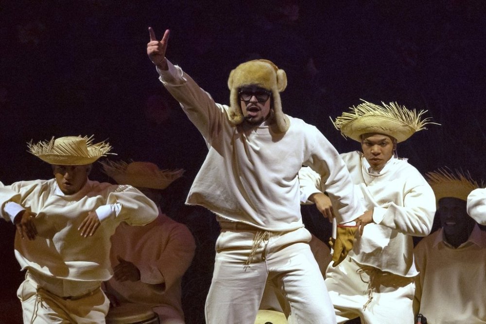 FILE - Bad Bunny performs during his first show of his 30-date concert residency at the Coliseo de Puerto Rico José Miguel Agrelot, in San Juan, Puerto Rico, July 11, 2025. (AP Photo/Alejandro Granadillo, File)